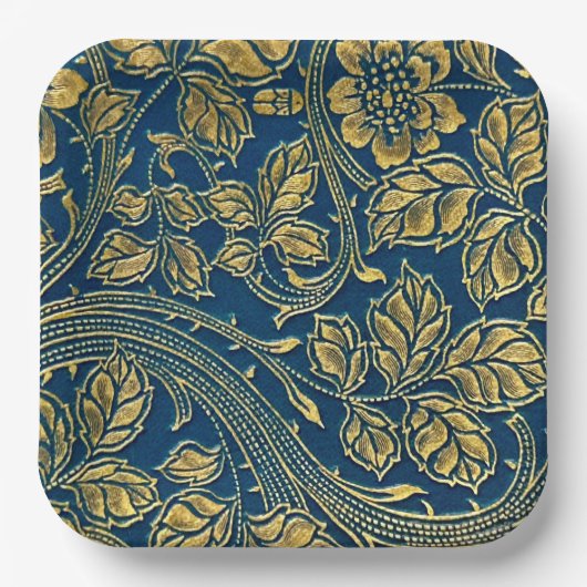 Golden Blossom Elegance Paper Bord (Voorkant)
