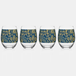 Golden Blossom Elegance  Wijnglas Zonder Voet