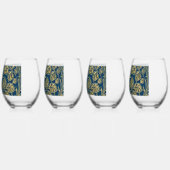 Golden Blossom Elegance  Wijnglas Zonder Voet (Links)