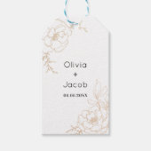 Golden Blossom Floral Wedding Design Cadeaulabel (Voorkant)