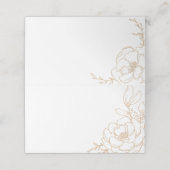 Golden Blossom Floral Wedding Design Plaatskaartje (Buitenkant ongevouwen)