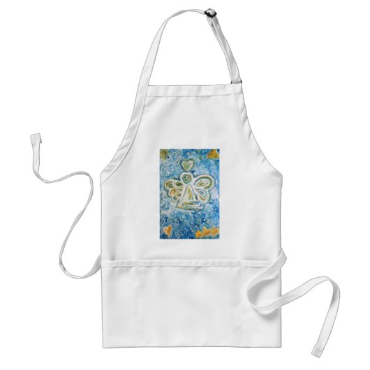 Golden Blue Angel Apron Standaard Schort (Voorkant)