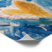 Golden Blue Angel Art Poster Print (Hoek)