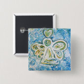 Golden Blue Angel Button (Voorkant /achterkant)