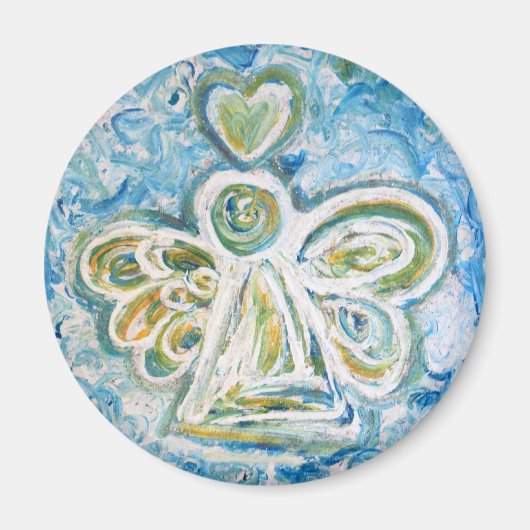 Golden Blue Angel Magnet (Voorkant)