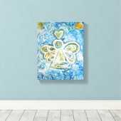 Golden Blue Angel schilderende schilderkunst Canvas Afdruk (Insitu (Houten vloer))