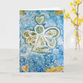 Golden Blue Angel - Sympathiekaart Kaart (Gele Bloem)