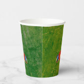 Golden Blue Antiek Catrina Over Green Washing Boho Papieren Bekers (Rechts)