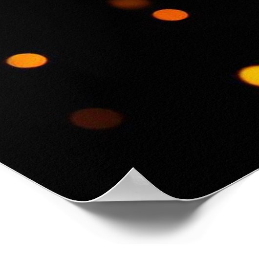 Golden & Blue Bokeh – Abstracte fotografie Poster (Hoek)