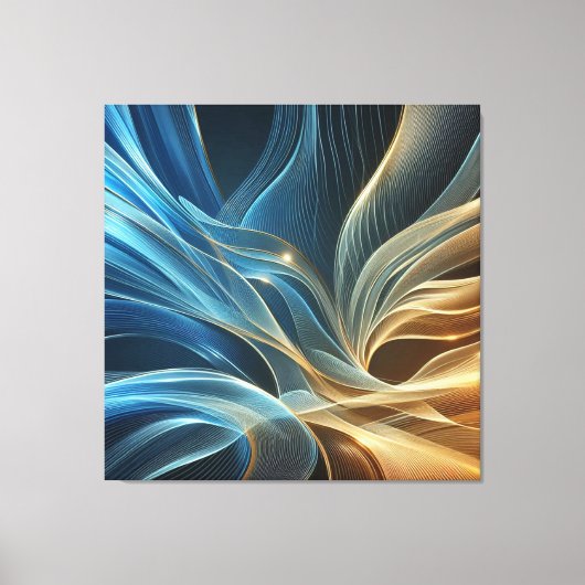 Golden Blue Canvas Afdruk (Voorkant)