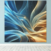 Golden Blue Canvas Afdruk (Insitu (Houten vloer))