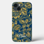 Golden Blue Elegance Case-Mate iPhone Case (Achterkant)