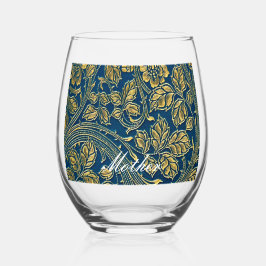 Golden Blue Elegance Drinkware Set Wijnglas Zonder Voet