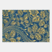 Golden Blue Elegance Inpakpapier Vel (Voorkant 3)