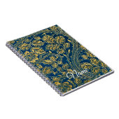 Golden Blue Elegance Notitieboek (Rechterzijde)