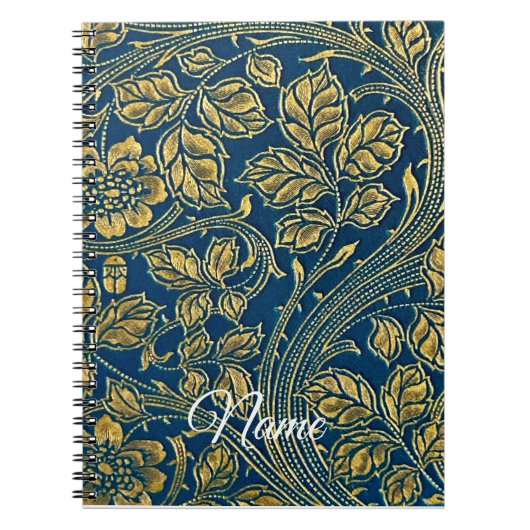 Golden Blue Elegance Notitieboek (Voorkant)