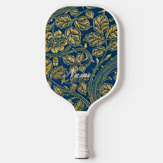Golden Blue Elegance Pickleball Paddle