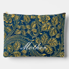 Golden Blue Elegance Print Cut Naaizak Etui