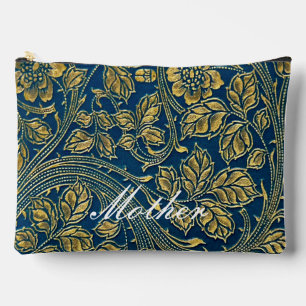Golden Blue Elegance Print Cut Naaizak Etui