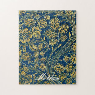 Golden Blue Elegance Puzzel