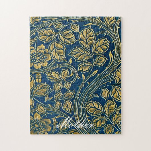 Golden Blue Elegance Puzzel (Verticaal)