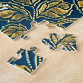 Golden Blue Elegance Puzzle Legpuzzel (Zijkant)