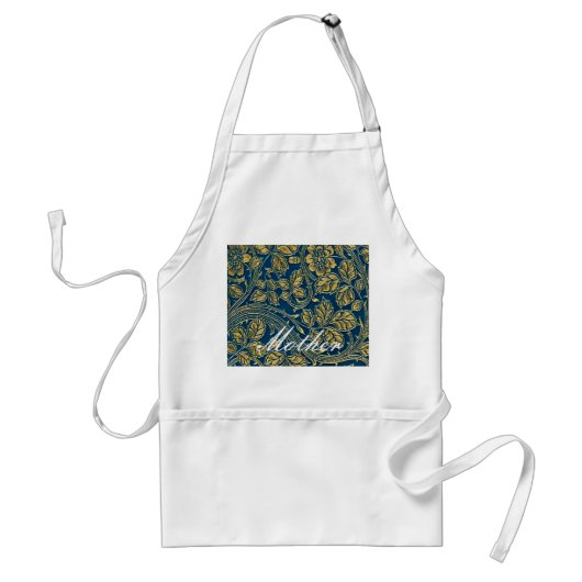 Golden Blue Elegance Standaard Schort (Voorkant)
