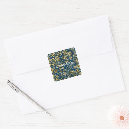 Golden Blue Elegance Sticker (Envelop)