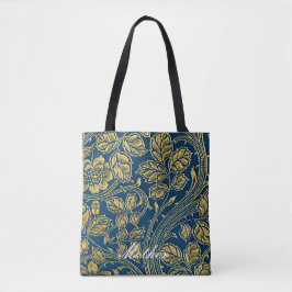 Golden Blue Elegance Tote Bag