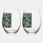 Golden Blue Elegance Wijnglas Zonder Voet (Links)