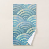 Golden Blue Fish Scales Pattern Bad Handdoek (Handdoek)