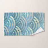 Golden Blue Fish Scales Pattern Bad Handdoek (Handdoek)