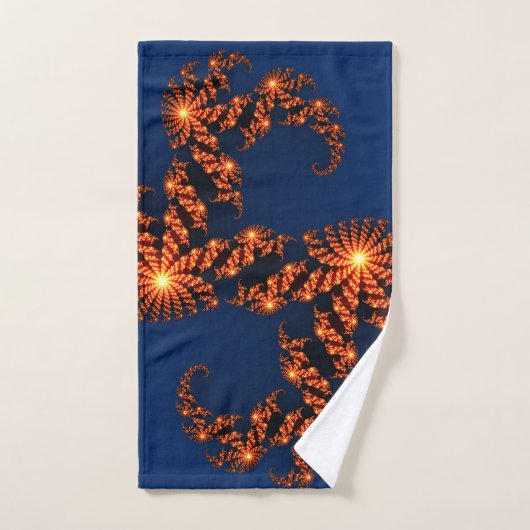 Golden Blue Fractal hebben een mooie dag badhanddo Bad Handdoek (Handdoek)