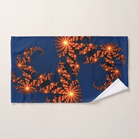Golden Blue Fractal hebben een mooie dag badhanddo Bad Handdoek (Handdoek)