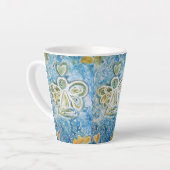 Golden Blue Guardian Angel Custom Latte Cup Mokken (Linkerhoek)
