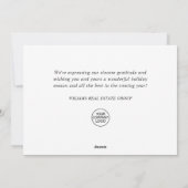 Golden Blue-kerststars Corporate Greeting Feestdagenkaart (Achterkant)