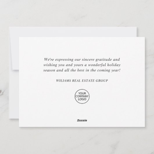 Golden Blue-kerststars Corporate Greeting Feestdagenkaart (Achterkant)