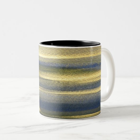 Golden Blue Lines Zwart 325 ml Two-Tone Mok (Voorkant rechts)