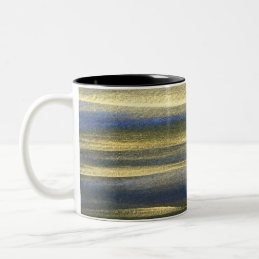 Golden Blue Lines Zwart 325 ml Two-Tone Mok (Links)