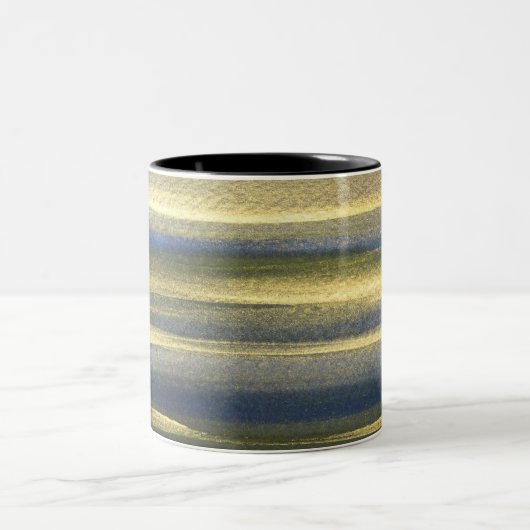 Golden Blue Lines Zwart 325 ml Two-Tone Mok (Center)