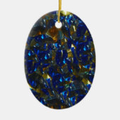 Golden Blue Oval Ornament (Voorkant)