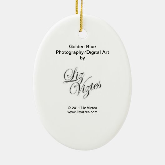 Golden Blue Oval Ornament (Achterkant)