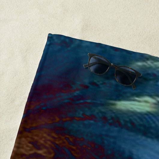 Golden Blue Strandlaken (In situ)