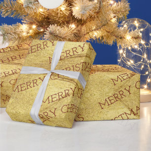 Golden blush- en bruinkrijksgewijs kerstpapier cadeaupapier