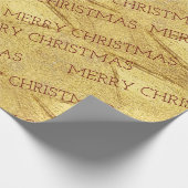 Golden blush- en bruinkrijksgewijs kerstpapier cadeaupapier (Hoek)
