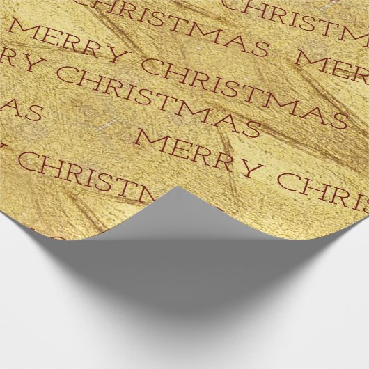 Golden blush- en bruinkrijksgewijs kerstpapier cadeaupapier (Hoek)