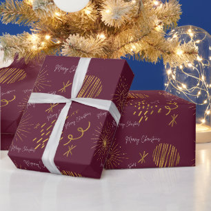 Golden blush- en bruinkrijkspapier cadeaupapier
