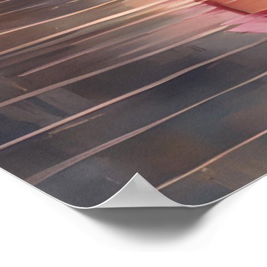 Golden Blush Flamingo Elegance Poster (Hoek)