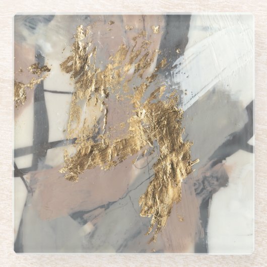 Golden Blush Glazen Onderzetter (Voorkant)