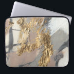Golden Blush Laptop Sleeve<br><div class="desc">Golden Blush II van Jennifer Goldberger. Met gedempte grijze en roze tinten op een neutrale achtergrond. De goudfolie is geaccentueerd over het ontwerp.</div>